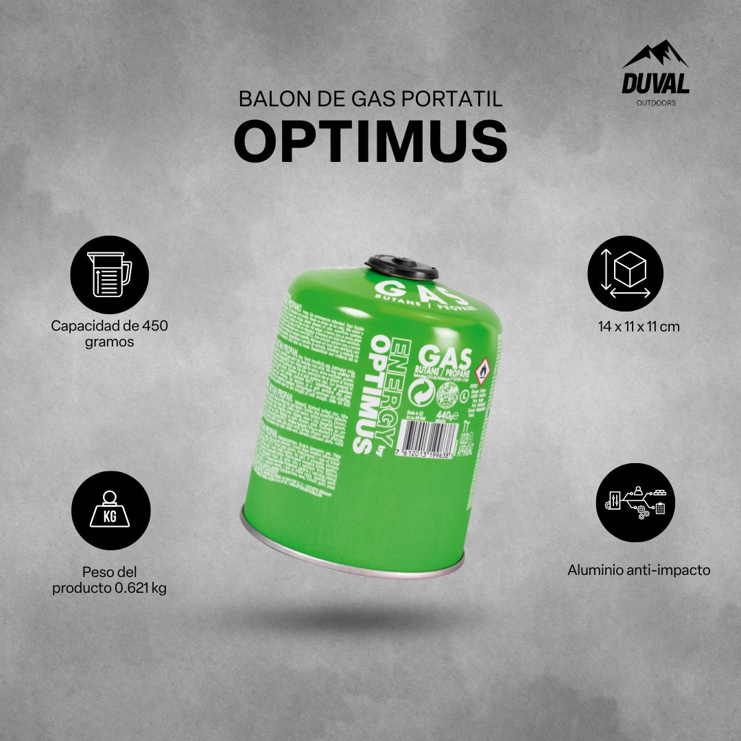 BALON DE GAS PORTATIL 450 GR OPTIMUS