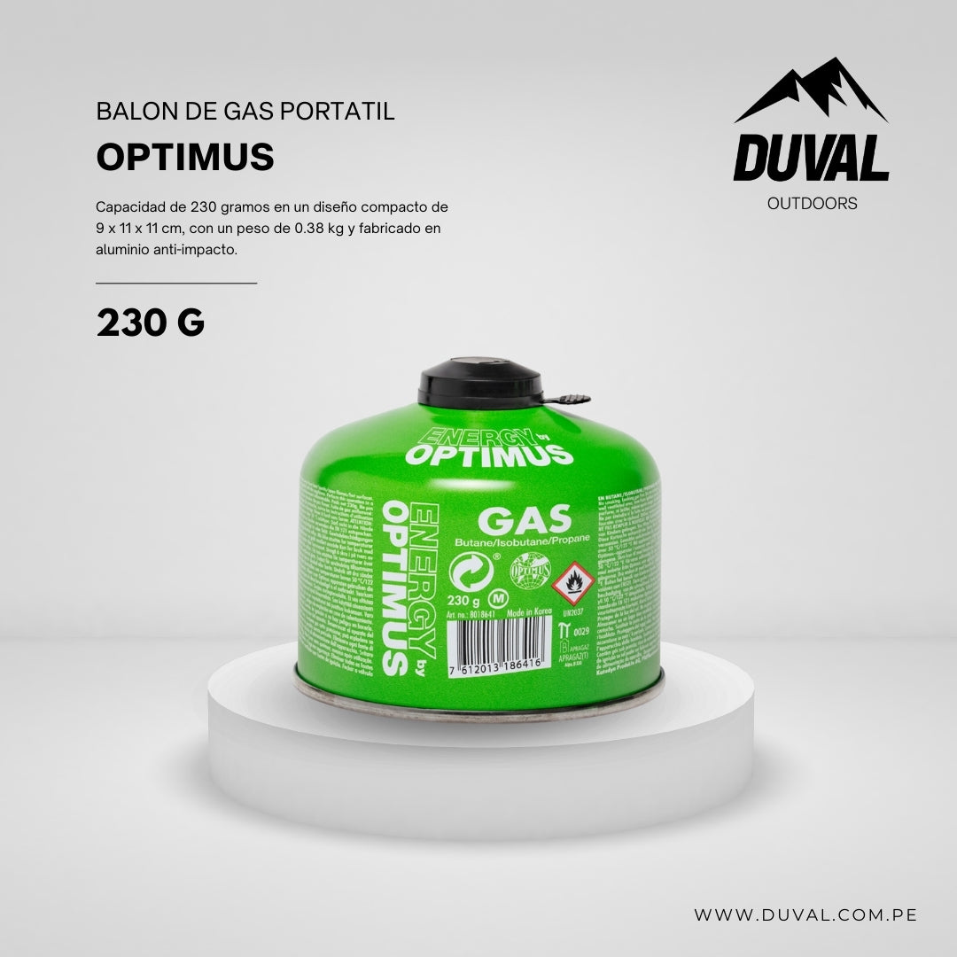 BALON DE GAS PORTATIL 230 GR OPTIMUS