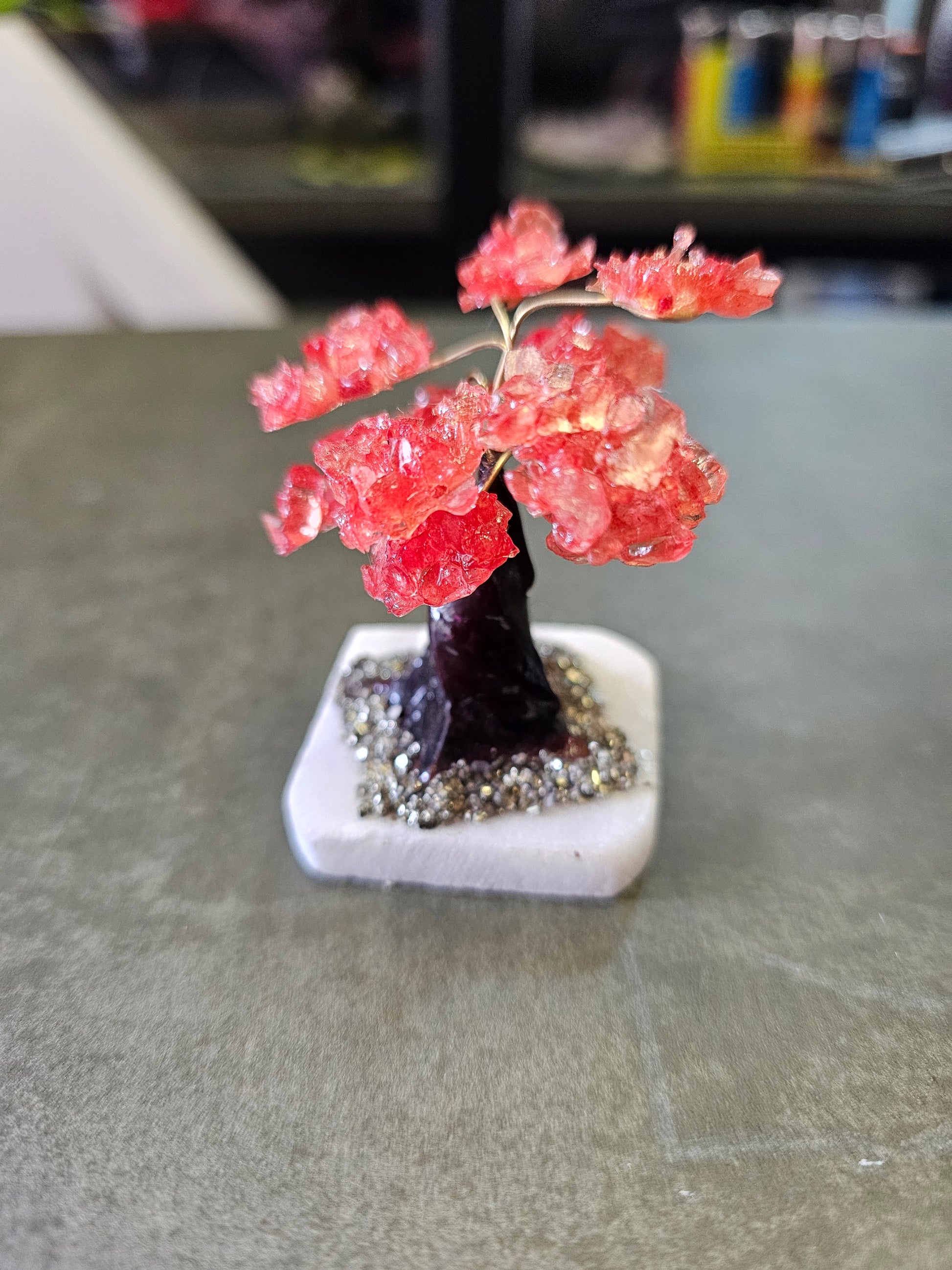 ADORNO ÁRBOL DE LA VIDA DESTINO DORADO – LA PIRITA ATRAE PROSPERIDAD Y GUÍA EL CAMINO HACIA LA ABUNDANCIA - 5.5.CM