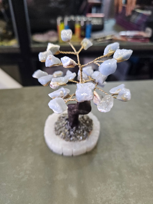 ADORNO ÁRBOL DE LA VIDA ALQUIMIA DIVINA - LA PIRITA ES SÍMBOLO DE TRANSFORMACIÓN Y LAS PIEDRAS, DEL EQUILIBRIO - 14.CM