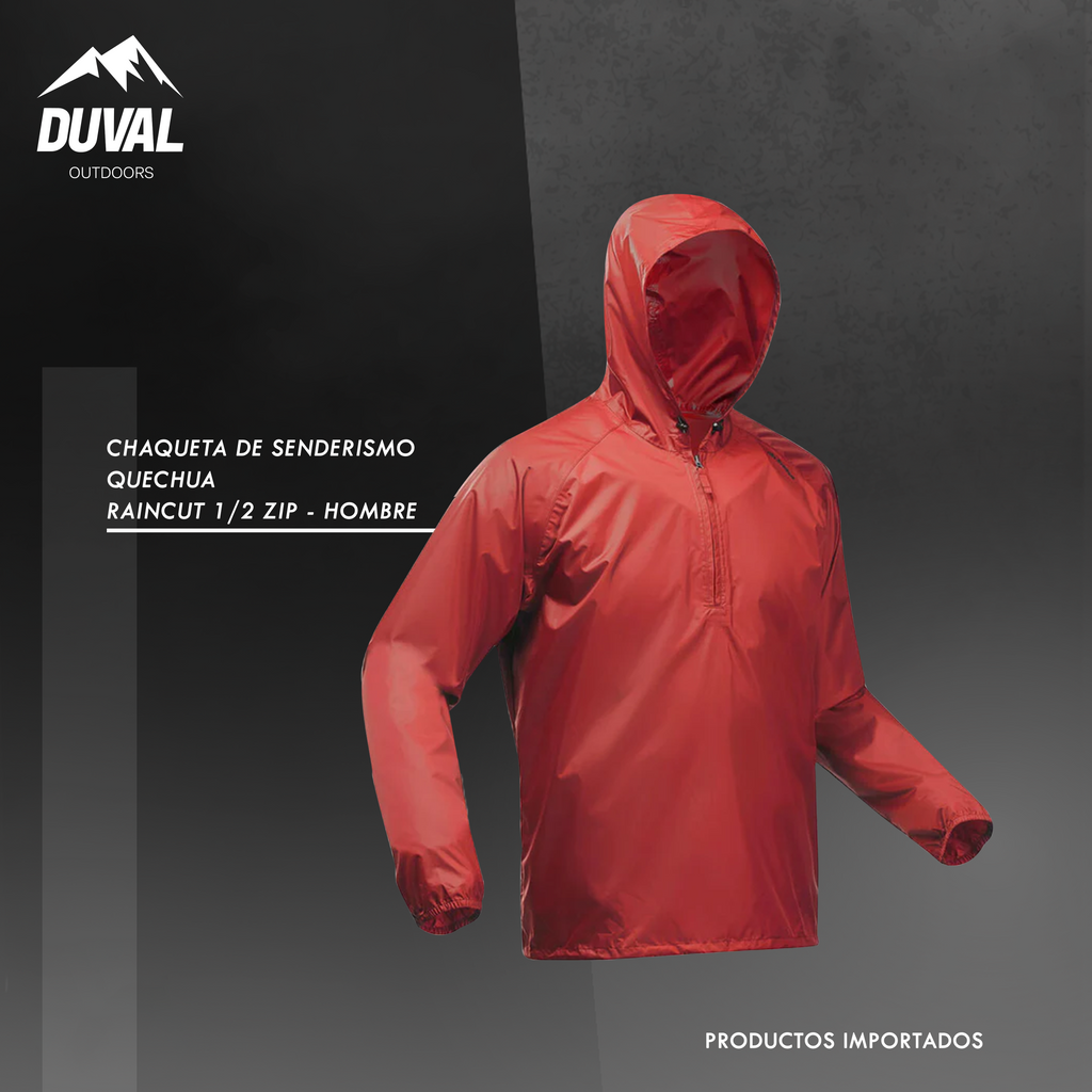 CORTAVIENTO QUECHUA IMPERMEABLE  RAINCUT 1/2