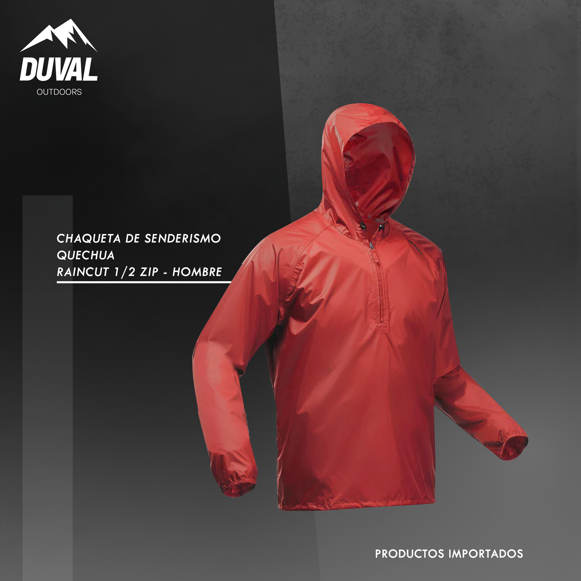 CORTAVIENTO QUECHUA IMPERMEABLE  RAINCUT 1/2
