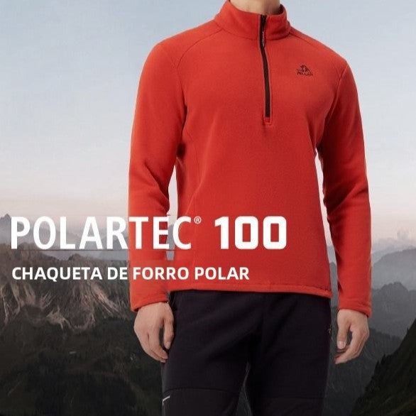 POLAR LIGERO TRANSPIRABLE -  SEMI CIERRE - MASCULINO/L ROJO - PELLIOT