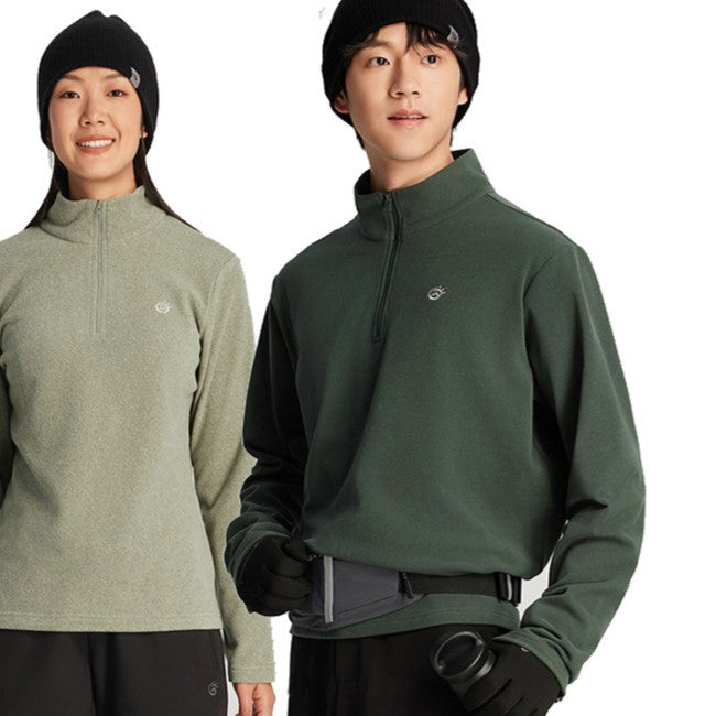POLAR PARA EXTERIORES - SEMI CIERRE - MASCULINO VERDE BOSQUE - TECTOP
