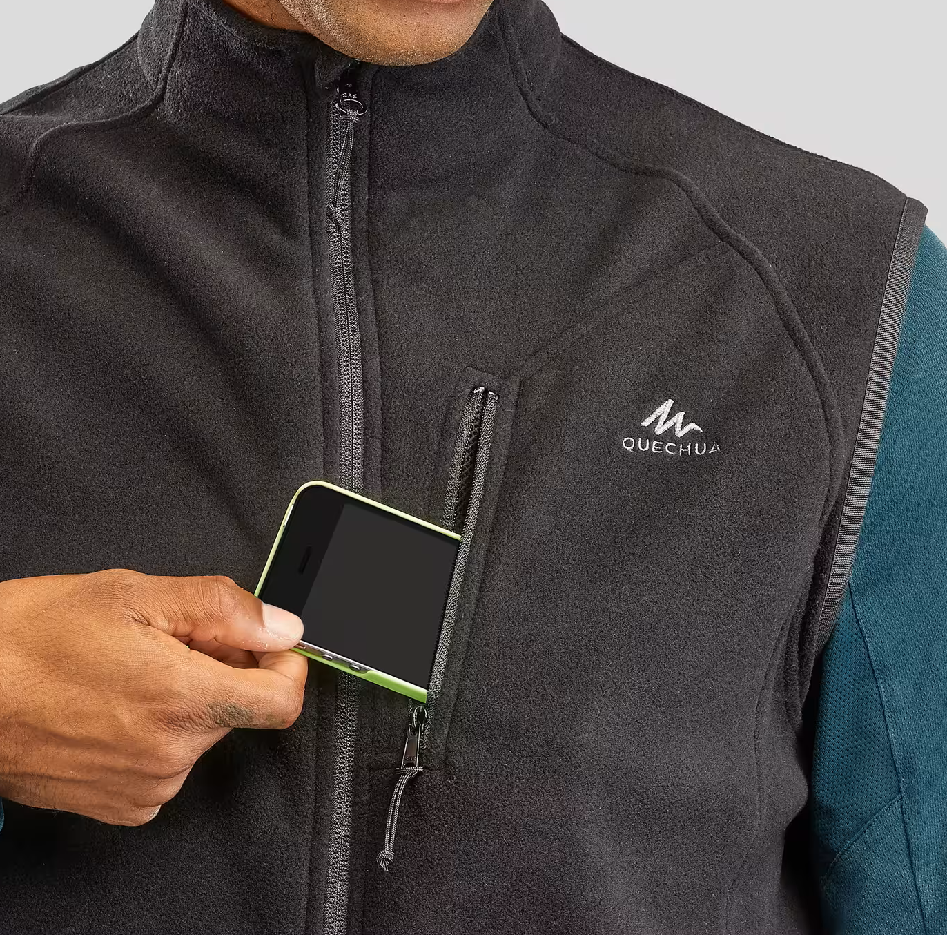CHALECO - QUECHUA - HOMBRE - MH120 Negro