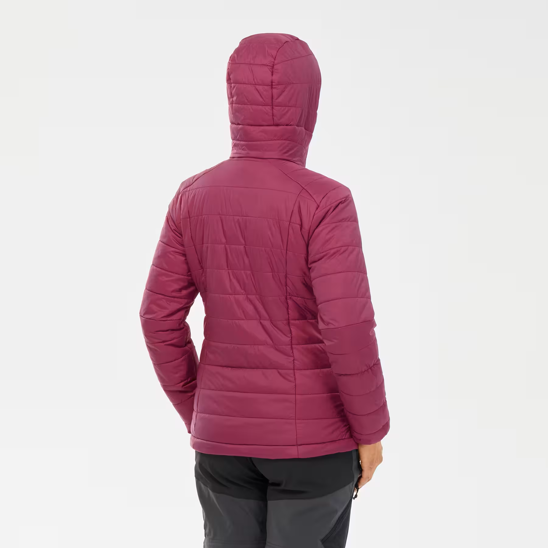 CASACA ACOLCHONADA PARA TREKING - CON CAPUCHA - FEMENINO - MT100 FORCLAZ