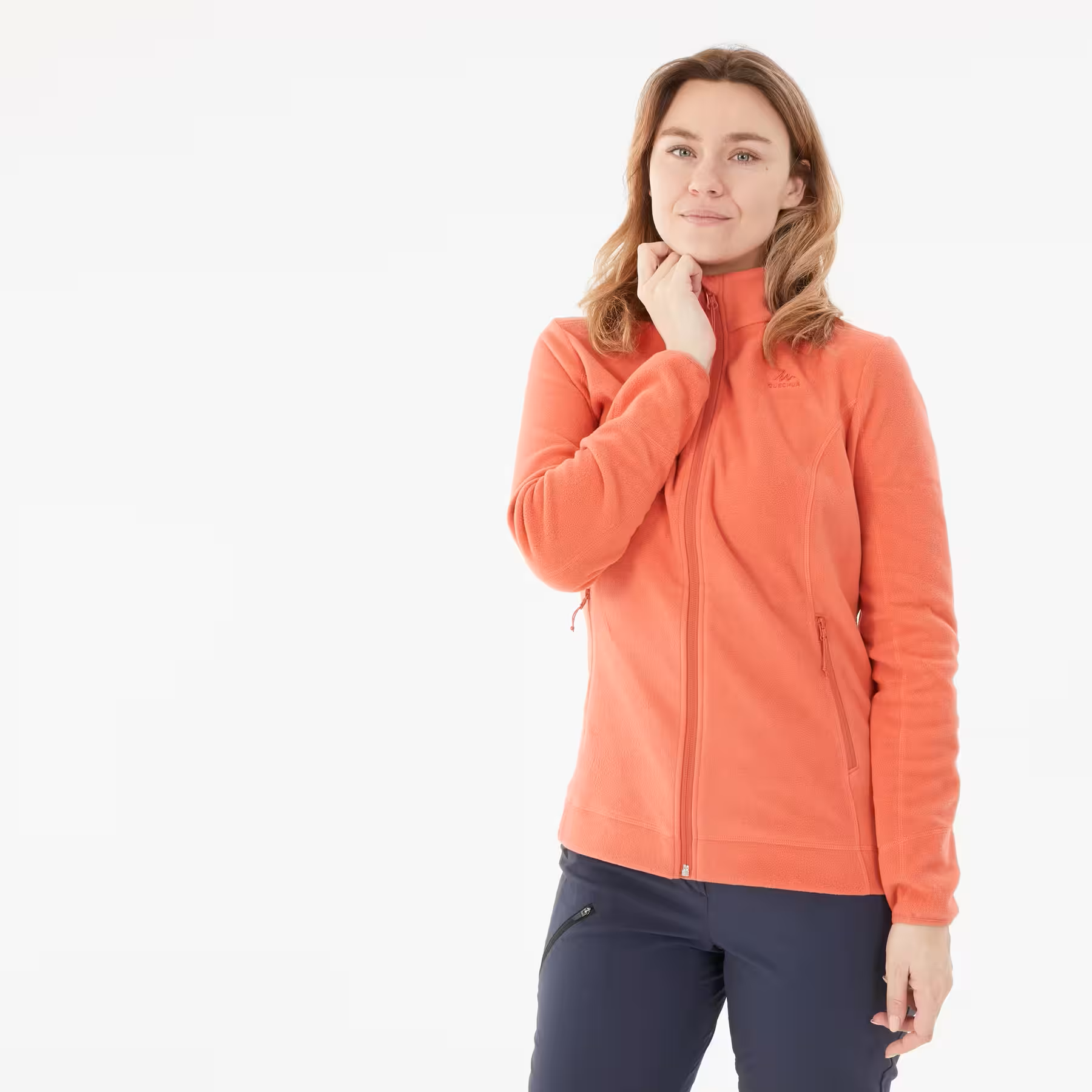 POLAR PARA TREKING MH120 - CIERRE COMPLETO - QUECHUA
