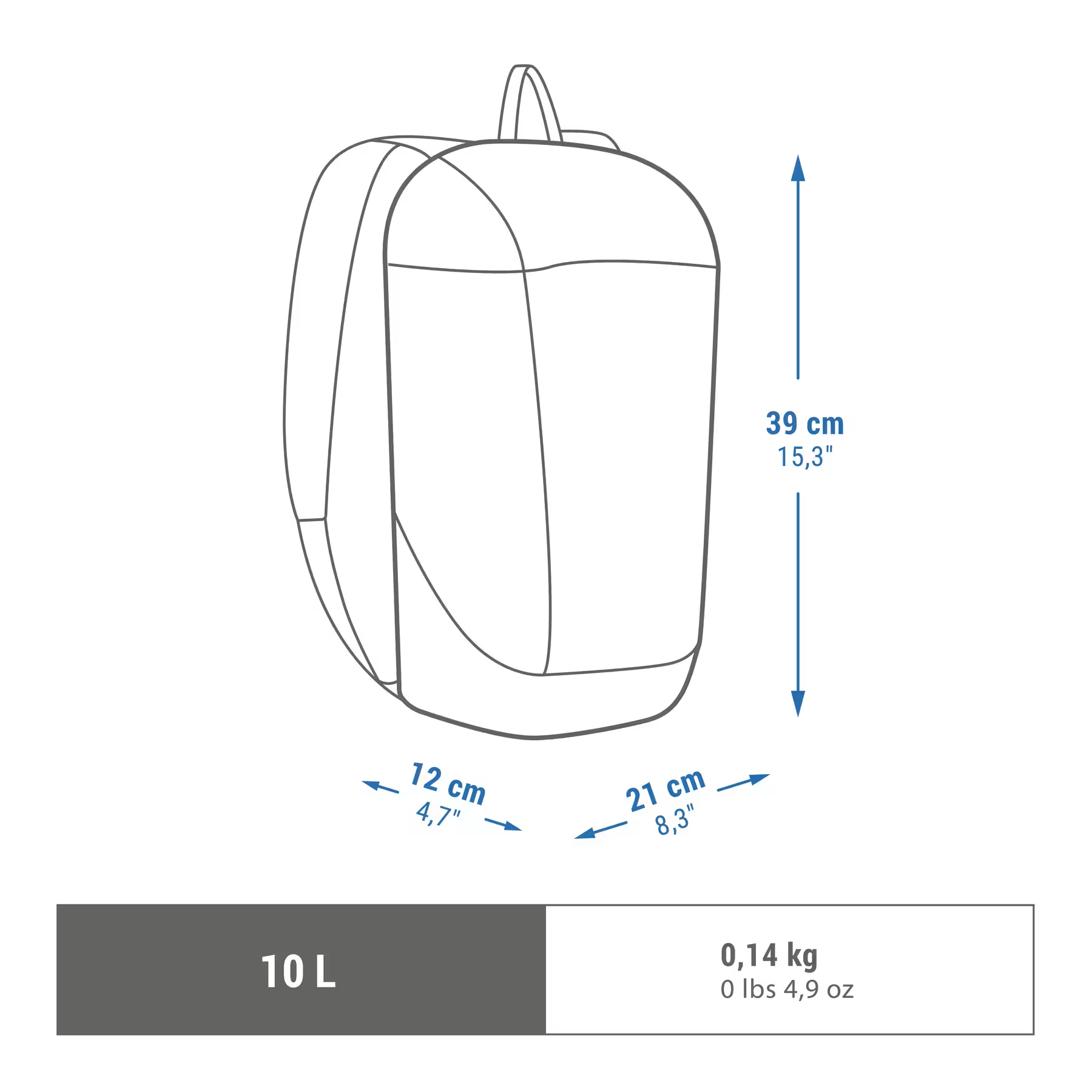 MOCHILA DE SENDERISMO - 10L - QUECHUA NH50