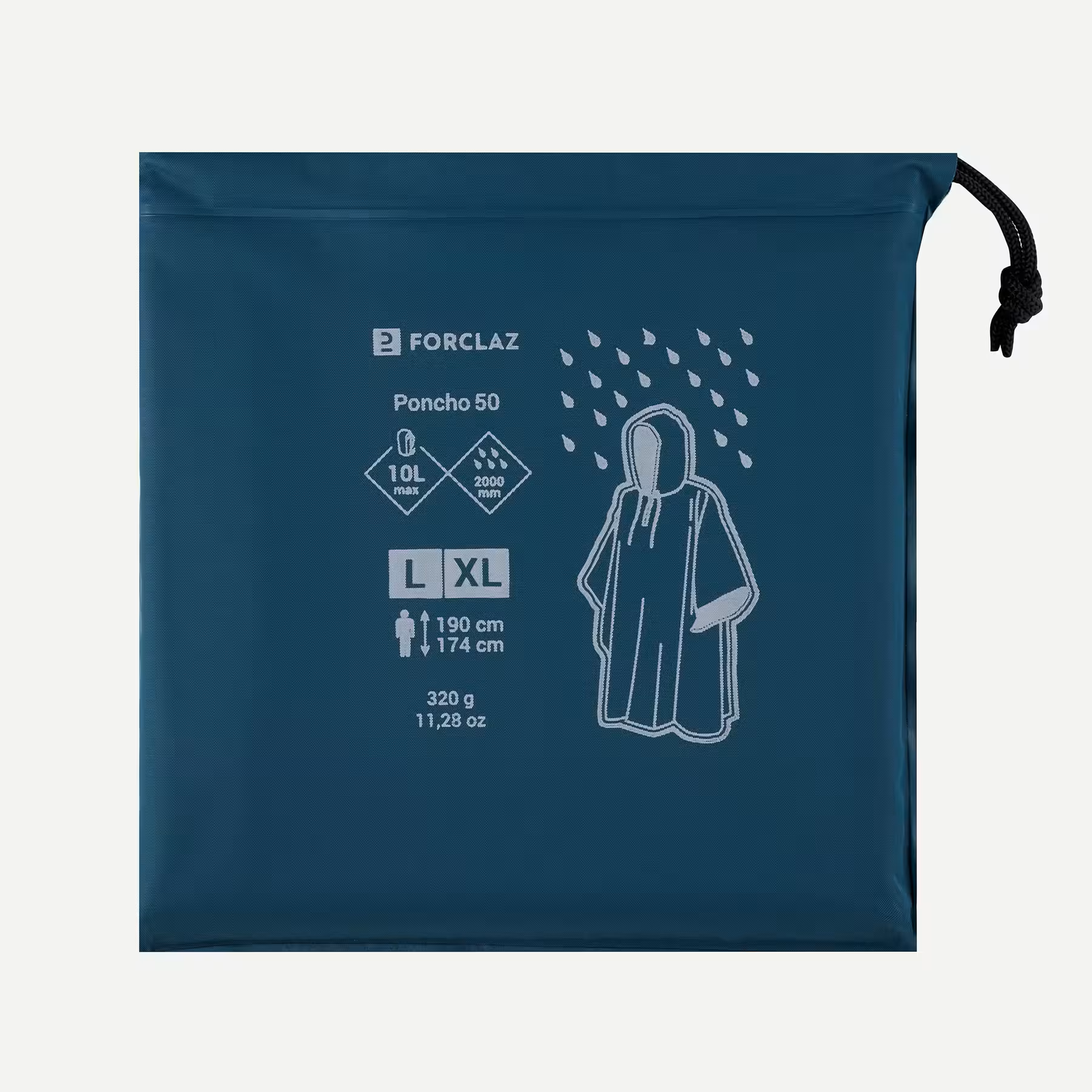 Poncho impermeable de montaña y trekking 10L Adulto Forclaz MT50x|